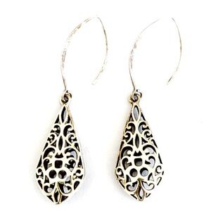 Sterling Silver Filigree Dangle Earrings